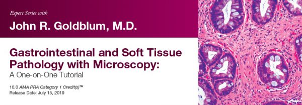 2019 Expert Series with John R. Goldblum, M.D. Gastrointestinal and Soft Tissue Pathology with Microscopy: A One-on-One Tutorial