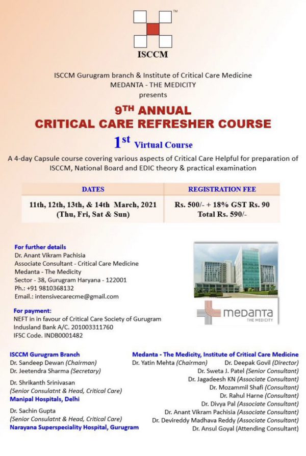 9th Annual Critical Care Refresher Course 2021